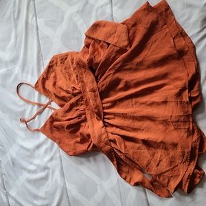 Fashionnova Burnt Orange Romper